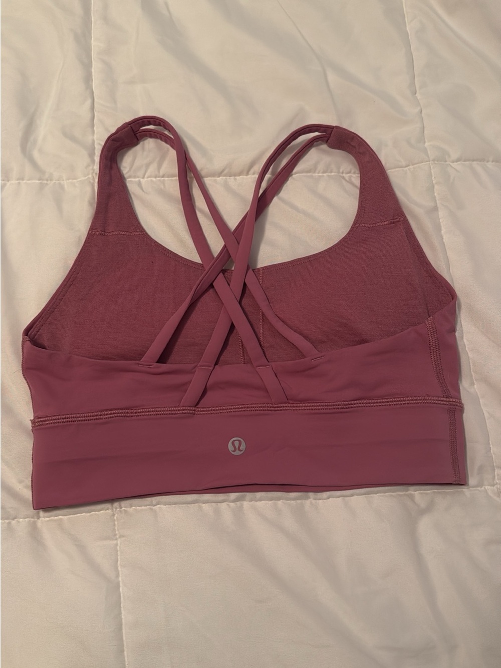 lululemon athletica strappy sports bra in mauve pink